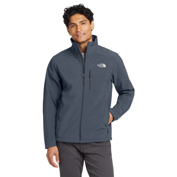 Mens The North Face Apex Soft Shell Zip Up Jacket Navy Brushed Fleece Size M NWT - Picture 1 of 16